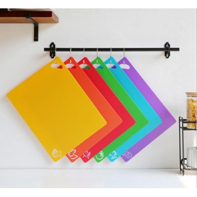 6 Pieces Colour Extra Thick Flexible Cutting Board